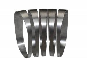 Stainless Headers - 3 1/2" Vertical Oval 45 Degree Pie Cut Kit - Image 2