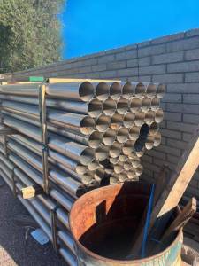 Stainless Headers - 4" OD 16ga 409 Stainless Steel Tubing--SURPLUS, 3ft Minimum Length - Image 2