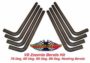 Stainless Headers - Mild Steel V8 Zoomie Bend Kit - Image 2