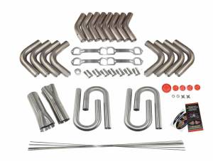 Stainless Headers - Small Block Chevy, D-Port LT1 Custom Fender Exit Header Build Kit - Image 2