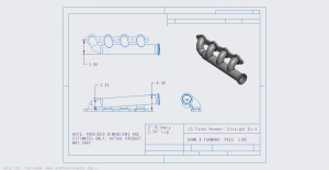 Chevy LS Turbo Header- Straight Exit