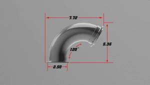 2 1/2" V-Band 120 Degree Turbo Elbow