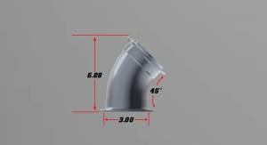 3" V-Band 45 Degree Turbo Elbow