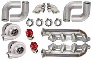 Stainless Headers - Chevy LS-Universal Twin Turbo Kit: Straight Exit Manifolds - Image 6