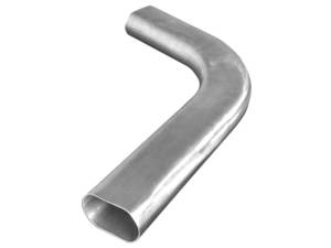 4" Aluminum Oval Exhaust 90 Degree Bend