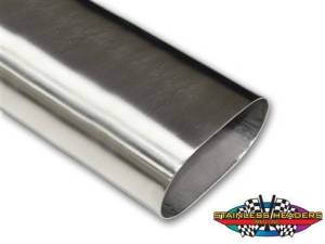 3" 304 Stainless Oval Exhaust Tubing