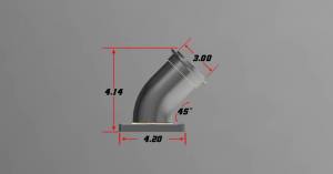 T4 Turbo Flange 45 Degree Stainless Turbo Elbow