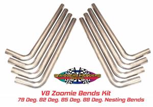 321 Stainless Steel V8 Zoomie Bend Kit