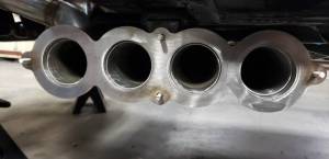 Stainless X275 Zoomie Header Tips- Backswept with Mufflers