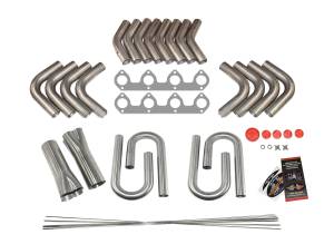 Small Block Mopar 318 Poly Head Round Port Custom Fender Exit Header Build Kit